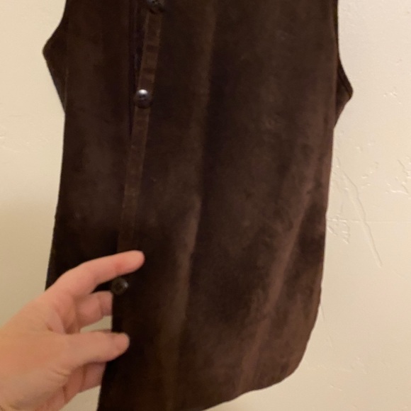 Brown suede vest M Classiques Entiere - Picture 3 of 5